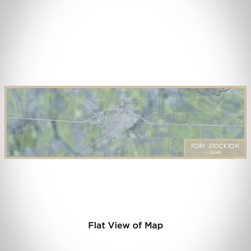 Flat View of Map Custom Fort Stockton Texas Map Enamel Mug in Afternoon