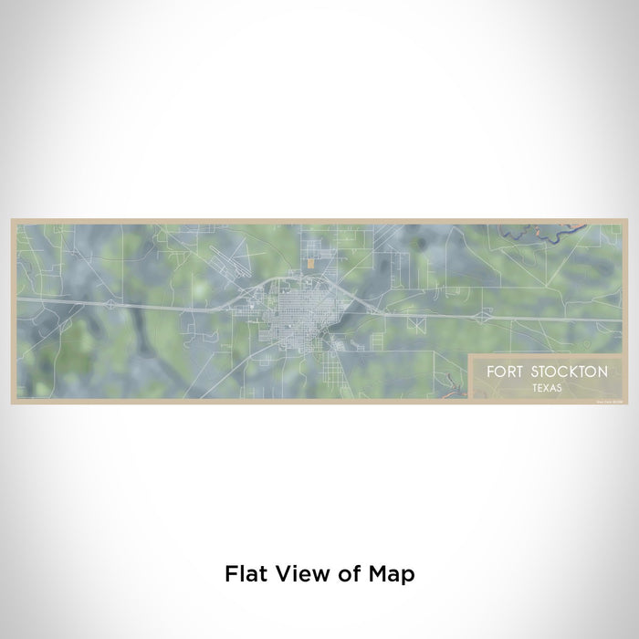 Flat View of Map Custom Fort Stockton Texas Map Enamel Mug in Afternoon