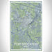 Fort Stockton Texas Map Print Portrait Orientation in Afternoon Style With Shaded Background