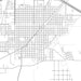 Fort Stockton Texas Map Print in Classic Style Zoomed In Close Up Showing Details