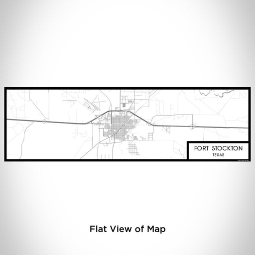 Flat View of Map Custom Fort Stockton Texas Map Enamel Mug in Classic