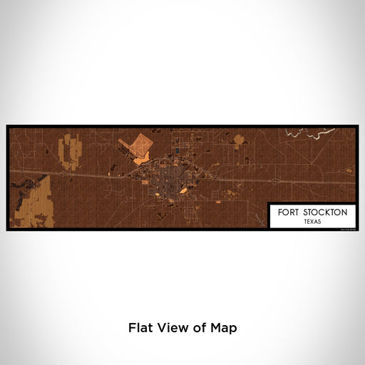 Flat View of Map Custom Fort Stockton Texas Map Enamel Mug in Ember