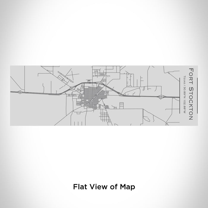 Rendered View of Fort Stockton Texas Map Engraving on 10oz Stainless Steel Insulated Cup with Sipping Lid