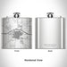 Rendered View of Fort Stockton Texas Map Engraving on 6oz Stainless Steel Flask