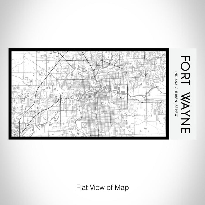 Rendered View of Fort Wayne Indiana Map on 17oz Stainless Steel Insulated Bottle with printed classic style map
