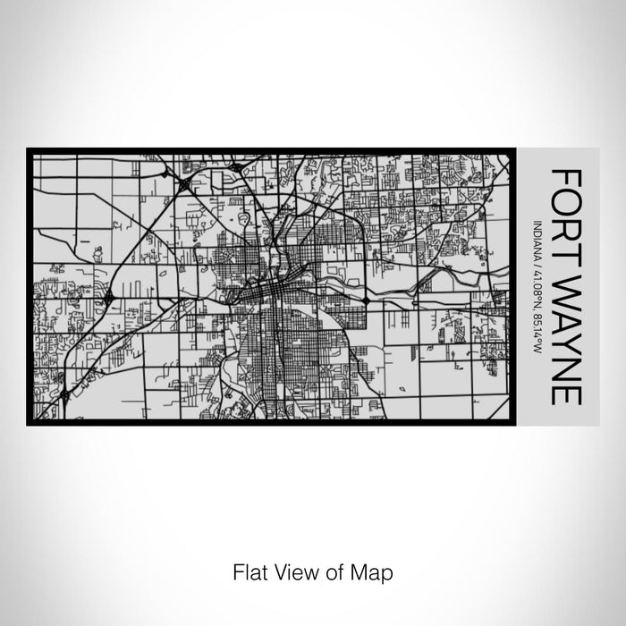 Rendered View of Fort Wayne Indiana Map on 17oz Stainless Steel Insulated Cola Bottle in Stainless