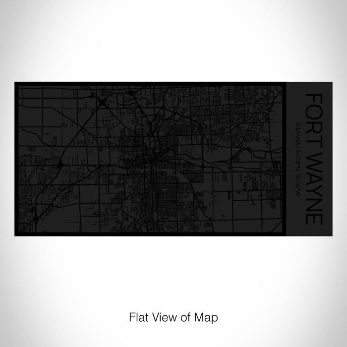 Rendered View of Fort Wayne Indiana Map on 17oz Stainless Steel Insulated Cola Bottle in Stainless in Matte Black