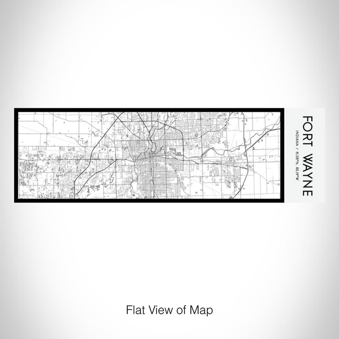 Rendered View of Fort Wayne Indiana Map on 10oz Stainless Steel Insulated Cup in Classic with Sliding Lid