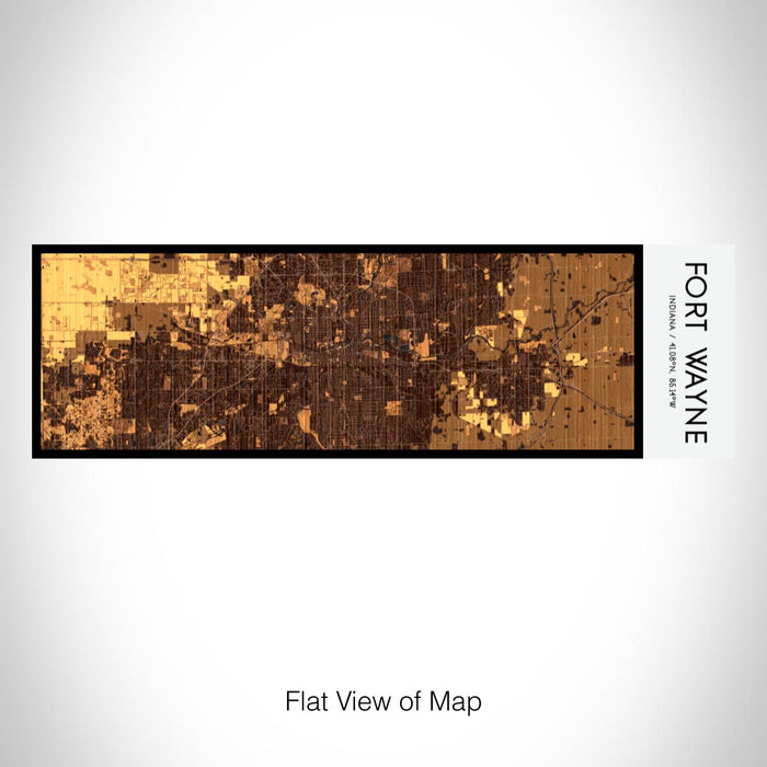 Rendered View of Fort Wayne Indiana Map on 10oz Stainless Steel Insulated Cup in Ember with Sliding Lid