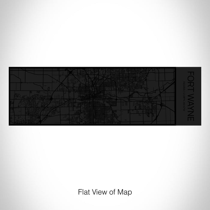 Rendered View of Fort Wayne Indiana Map on 10oz Stainless Steel Insulated Cup in Matte Black with Sliding Lid