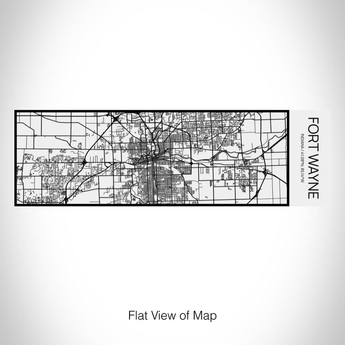 Rendered View of Fort Wayne Indiana Map on 10oz Stainless Steel Insulated Cup in Matte White with Sliding Lid