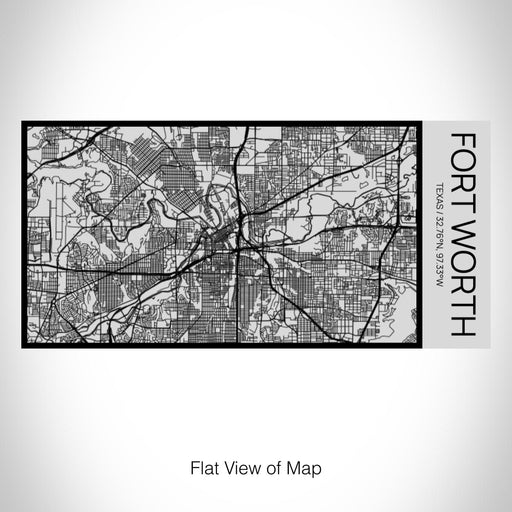 Rendered View of Fort Worth Texas Map on 17oz Stainless Steel Insulated Cola Bottle in Stainless