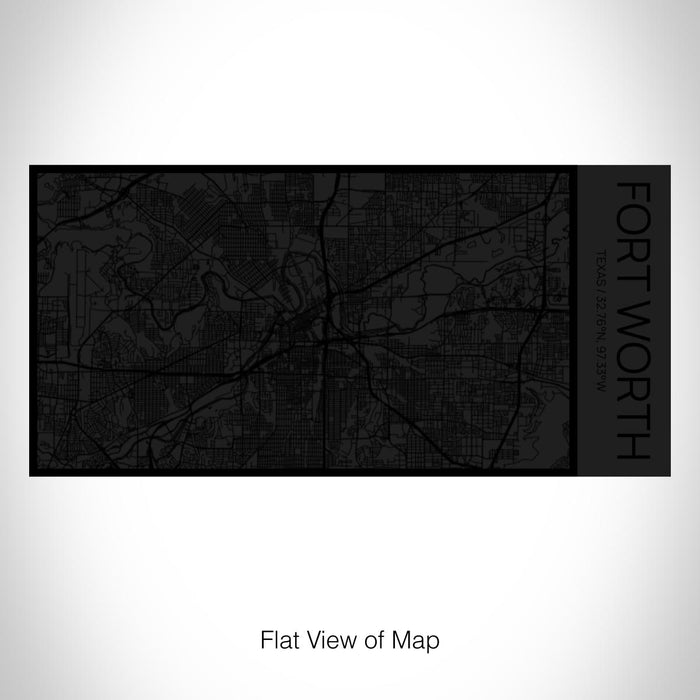Rendered View of Fort Worth Texas Map on 17oz Stainless Steel Insulated Cola Bottle in Stainless in Matte Black