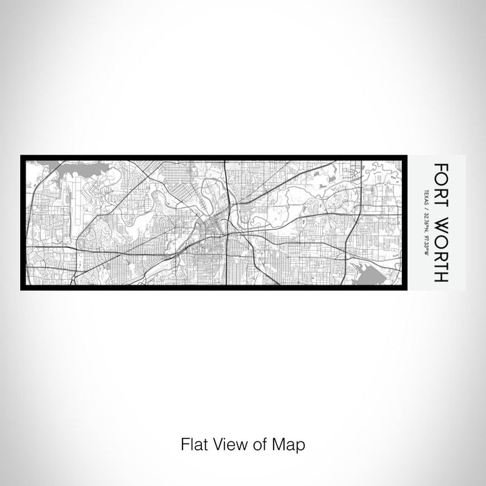Rendered View of Fort Worth Texas Map on 10oz Stainless Steel Insulated Cup in Classic with Sliding Lid
