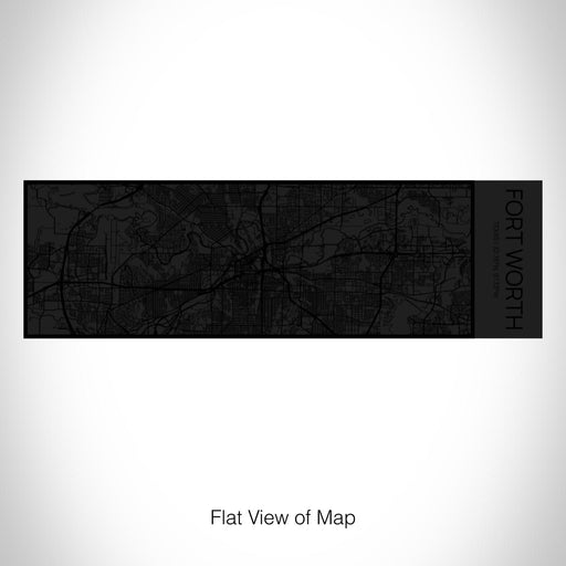 Rendered View of Fort Worth Texas Map on 10oz Stainless Steel Insulated Cup in Matte Black with Sliding Lid