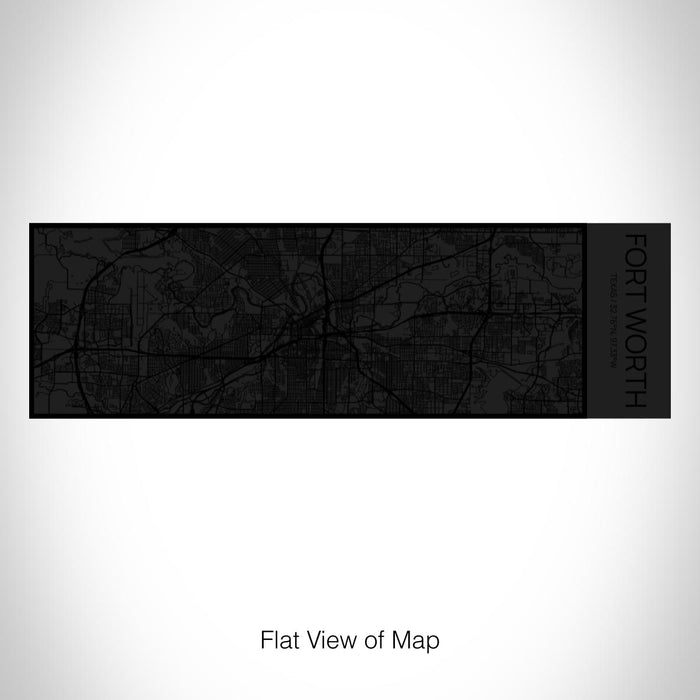 Rendered View of Fort Worth Texas Map on 10oz Stainless Steel Insulated Cup in Matte Black with Sliding Lid