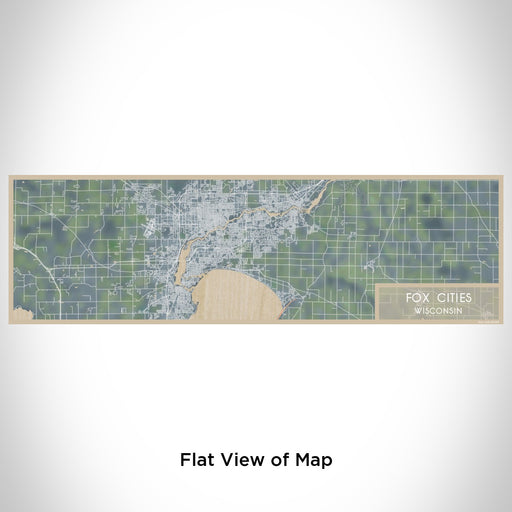 Flat View of Map Custom Fox Cities Wisconsin Map Enamel Mug in Afternoon