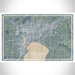 Fox Cities Wisconsin Map Print Landscape Orientation in Afternoon Style With Shaded Background