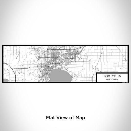 Flat View of Map Custom Fox Cities Wisconsin Map Enamel Mug in Classic