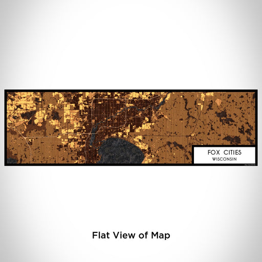 Flat View of Map Custom Fox Cities Wisconsin Map Enamel Mug in Ember