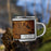Right View Custom Fox Cities Wisconsin Map Enamel Mug in Ember on Grass With Trees in Background