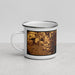 Left View Custom Fox Cities Wisconsin Map Enamel Mug in Ember