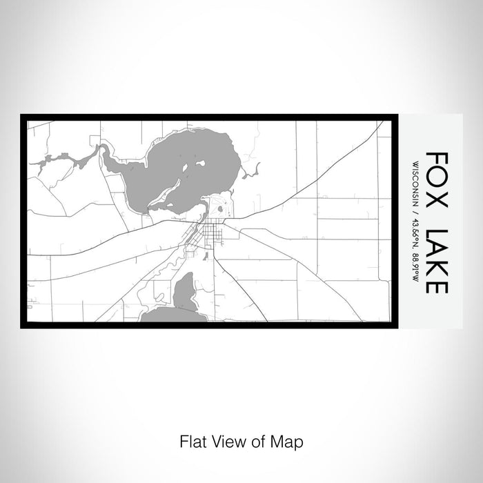 Rendered View of Fox Lake Wisconsin Map on 17oz Stainless Steel Insulated Bottle with printed classic style map