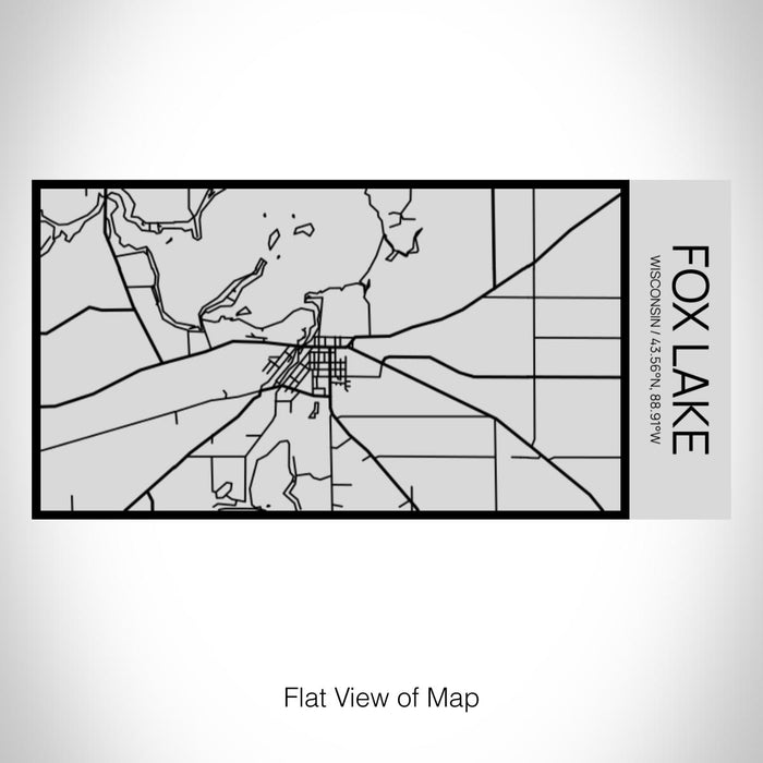Rendered View of Fox Lake Wisconsin Map on 17oz Stainless Steel Insulated Cola Bottle in Stainless