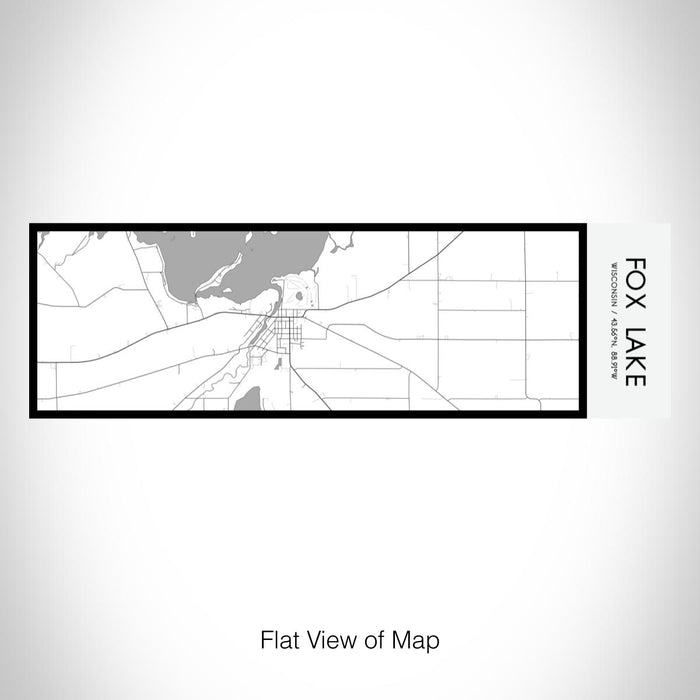 Rendered View of Fox Lake Wisconsin Map on 10oz Stainless Steel Insulated Cup in Classic with Sliding Lid