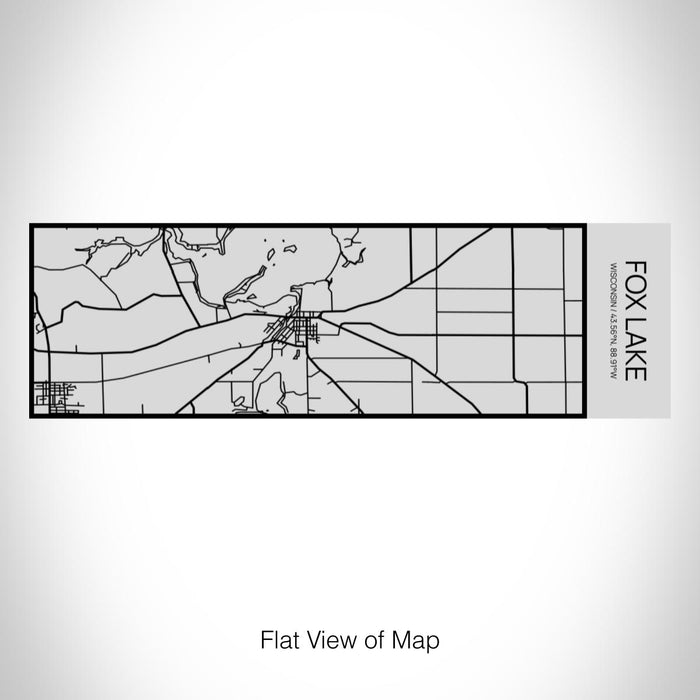 Rendered View of Fox Lake Wisconsin Map on 10oz Stainless Steel Insulated Cup with Sipping Lid