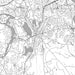 Framingham Massachusetts Map Print in Classic Style Zoomed In Close Up Showing Details