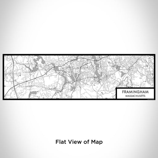 Flat View of Map Custom Framingham Massachusetts Map Enamel Mug in Classic