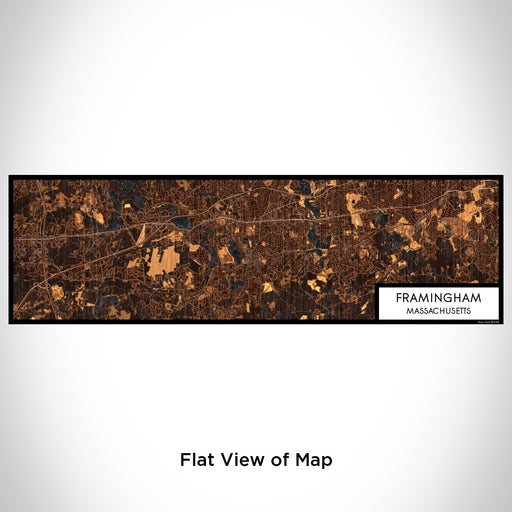 Flat View of Map Custom Framingham Massachusetts Map Enamel Mug in Ember