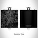 Rendered View of Framingham Massachusetts Map Engraving on 6oz Stainless Steel Flask in Black