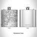 Rendered View of Framingham Massachusetts Map Engraving on 6oz Stainless Steel Flask