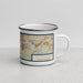 Right View Custom Framingham Massachusetts Map Enamel Mug in Woodblock