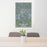 24x36 Frankfort Kentucky Map Print Portrait Orientation in Afternoon Style Behind 2 Chairs Table and Potted Plant