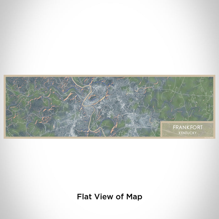 Flat View of Map Custom Frankfort Kentucky Map Enamel Mug in Afternoon