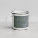 Left View Custom Frankfort Kentucky Map Enamel Mug in Afternoon
