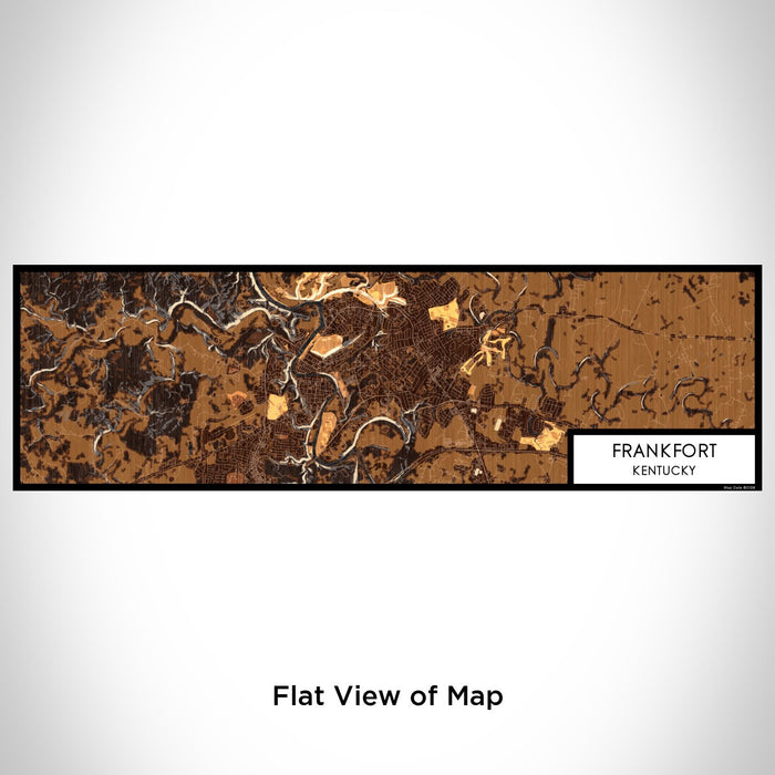 Flat View of Map Custom Frankfort Kentucky Map Enamel Mug in Ember