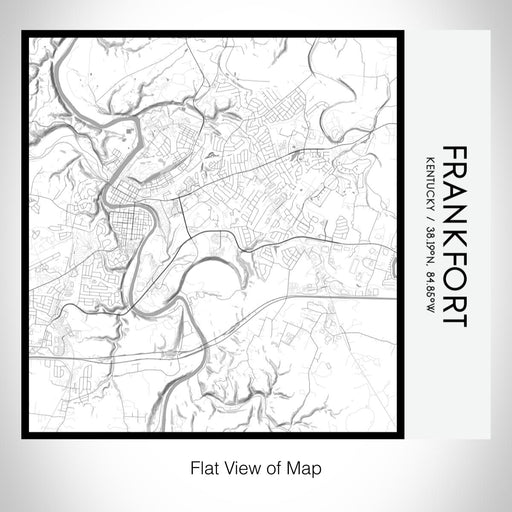 Rendered View of Frankfort Kentucky Map on 17oz Stainless Steel Insulated Tumbler in Classic Map Style