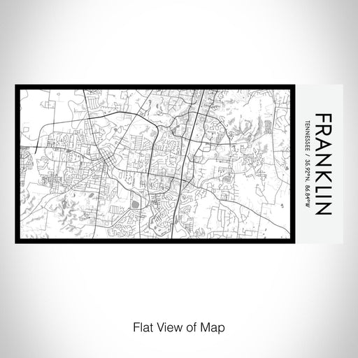 Rendered View of Franklin Tennessee Map on 17oz Stainless Steel Insulated Bottle with printed classic style map