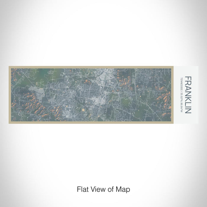 Rendered View of Franklin Tennessee Map on 10oz Stainless Steel Insulated Cup in Afternoon with Sliding Lid