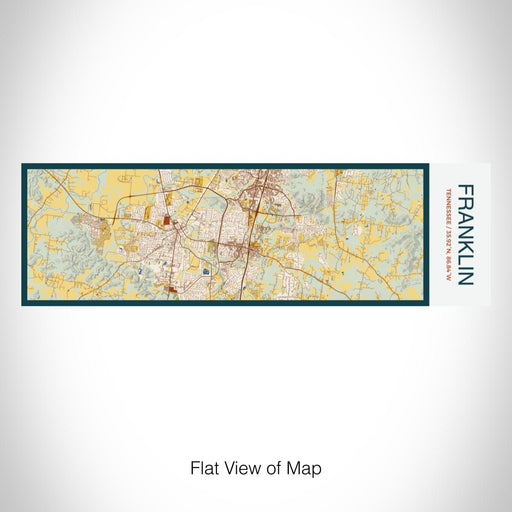 Rendered View of Franklin Tennessee Map on 10oz Stainless Steel Insulated Cup in Woodblock with Sliding Lid