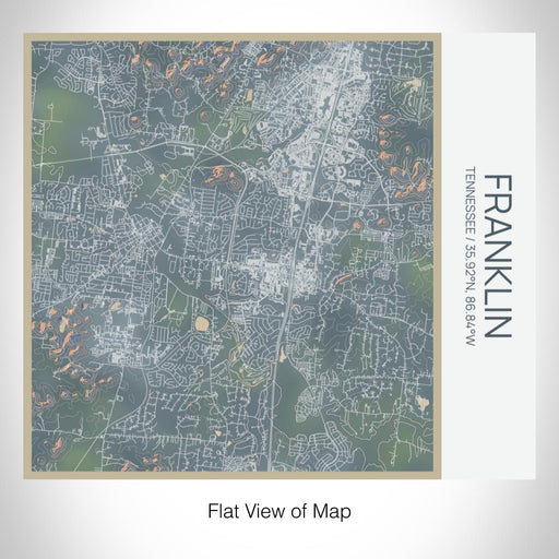 Rendered View of Franklin Tennessee Map on 17oz Stainless Steel Insulated Tumbler in Afternoon Map Style