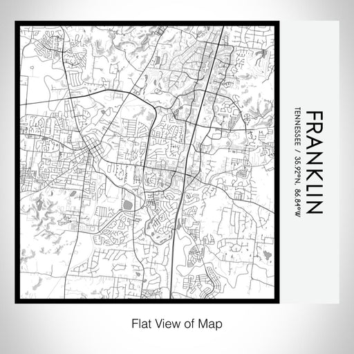 Rendered View of Franklin Tennessee Map on 17oz Stainless Steel Insulated Tumbler in Classic Map Style