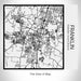 Rendered View of Franklin Tennessee Map on 17oz Stainless Steel Insulated Tumbler in Matte White with Tactile Lines