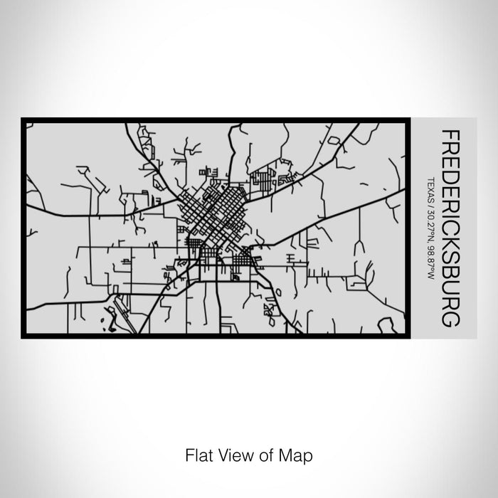 Rendered View of Fredericksburg Texas Map on 17oz Stainless Steel Insulated Cola Bottle in Stainless