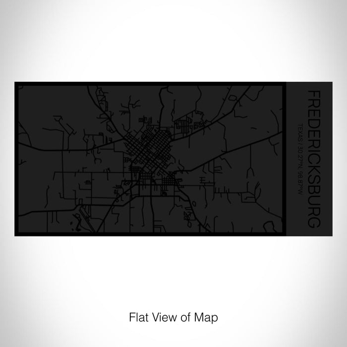 Rendered View of Fredericksburg Texas Map on 17oz Stainless Steel Insulated Cola Bottle in Stainless in Matte Black