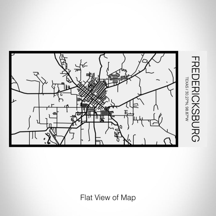 Rendered View of Fredericksburg Texas Map on 17oz Stainless Steel Insulated Cola Bottle in Stainless in Matte White